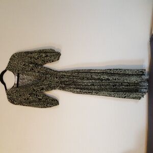 Olive Green and Black Dress